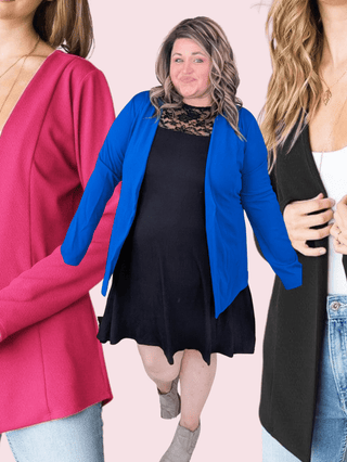 Gretchen No-Lapel Stretch Blazer in Solids-4- Overlayer Tops-HEIMISH-Styled by Stacked - A Plus Size Women's Boutique in Lakeville, MN