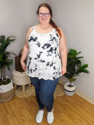 Karla Black + White Tiedye Tank