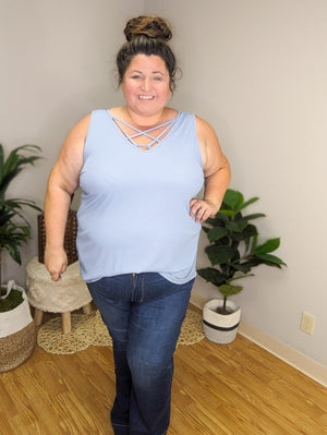 Aubrie Strappy Reversible Tank (2 colors)