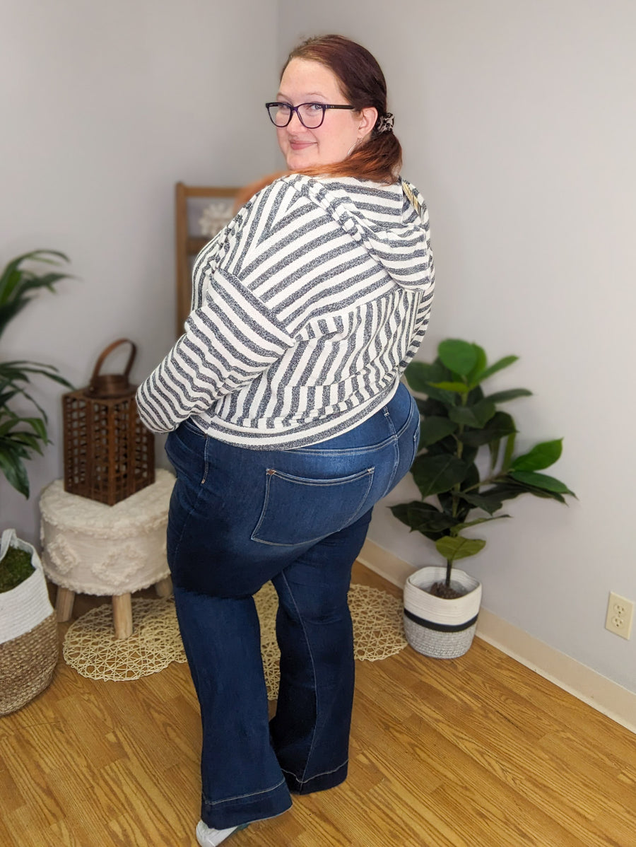 Judy Blue Dark Wash Trouser Flare