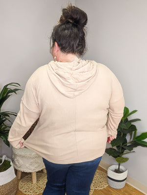 Nancie Hooded Peekaboo-Cutout Top
