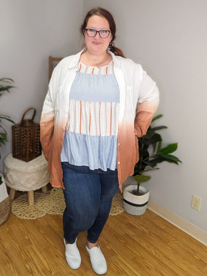 Gauze Dip Dye Buttondown