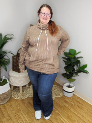 PHC- Mocha Dot Cloud Cowl Pullover