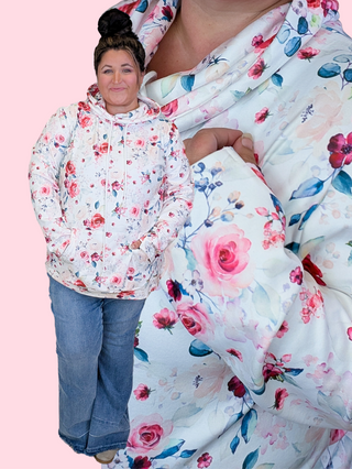 PHC Cloud Funnelneck Pullover in Rose Bloom