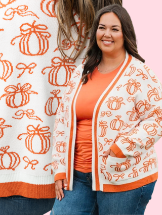 Adria Luxe Cardigan w/Pockets in Pumpkin Patch
