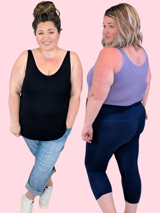 Reversible Wide Strap Long Tank (26 COLORS)