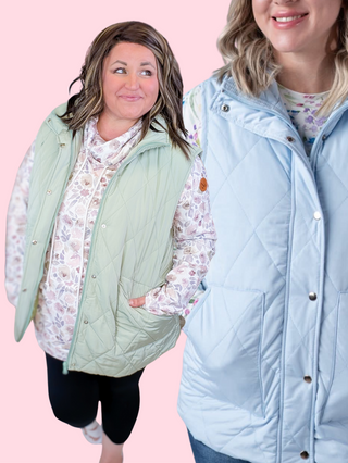 Remy Quilted Vest in Spring Shades