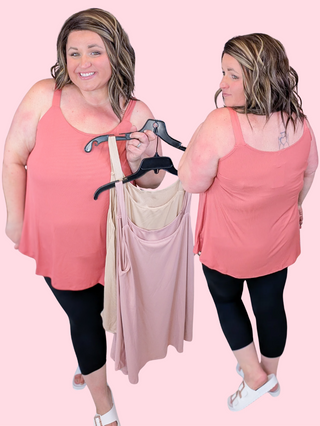 Polly Perfect Swing Tank in Ribbed Solids