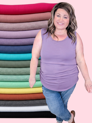 Livi Triple Stretch Scoopneck Tank in Solids (17 Colors)