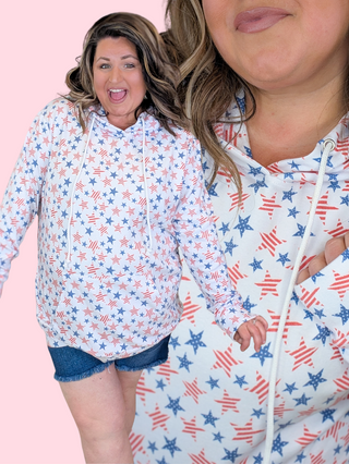 PHC Americana Stars on Ivory Pullover Hoodie