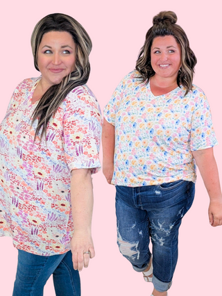 Sophie Vneck Perfect Tee in Florals (5 Prints)