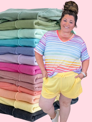 Adalyn Vintage Wash Sweat-Shorts
