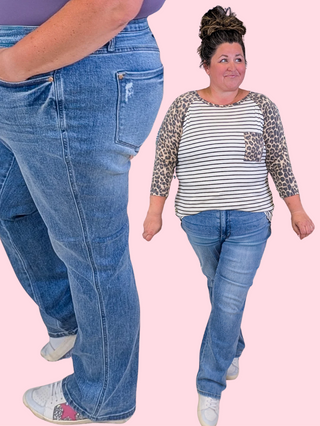 Judy Blue Tummy Control Straight Leg Jeans