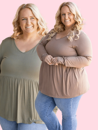 Morgana Luxe Long Sleeve Babydoll Top