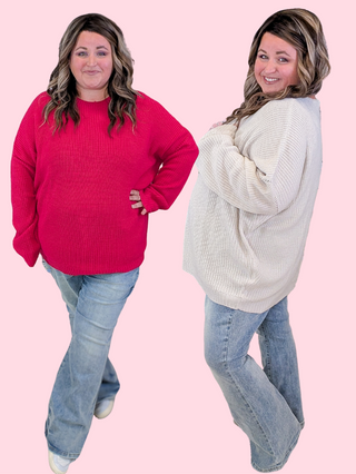 Rowan Slouchy Crewneck Dolman Sweater (2 Colors)