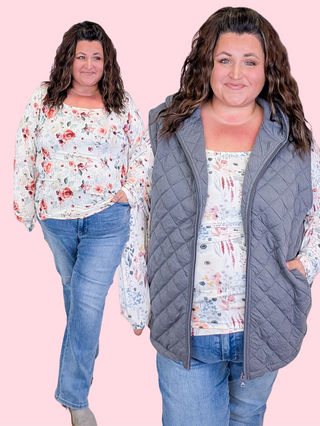Bailey U-Neck Long Sleeve in Florals (6 Prints)