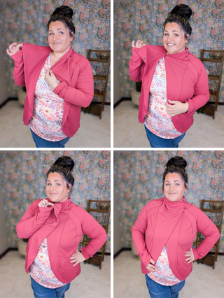 Abigail Athletic Asymmetrical Cardi Jacket (3 Colors)