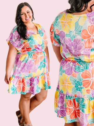 Hallie Hawaiian Hibiscus Dress