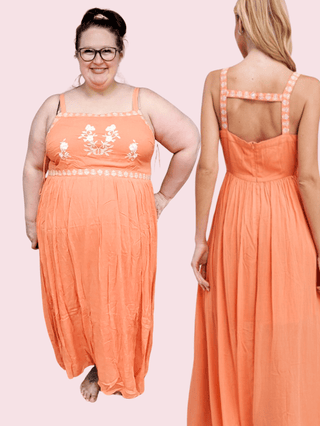 Coral plus size dress hot sale