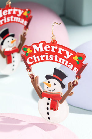 Snowman Earrings
