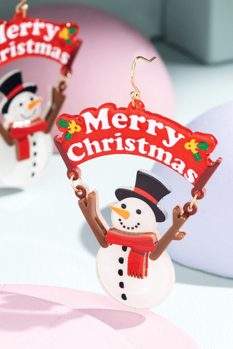 Snowman Earrings