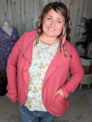 Abigail Athletic Asymmetrical Cardi Jacket (5 colors)-4- Overlayer Tops-rae mode-Styled by Stacked - A Plus Size Women's Boutique in Lakeville, MN