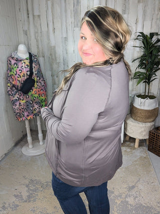 Abigail Athletic Asymmetrical Cardi Jacket (5 colors)-4- Overlayer Tops-rae mode-Styled by Stacked - A Plus Size Women's Boutique in Lakeville, MN