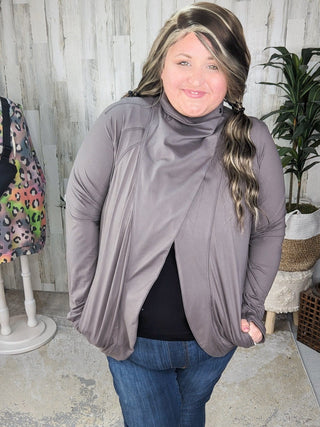 Abigail Athletic Asymmetrical Cardi Jacket (5 colors)-4- Overlayer Tops-rae mode-Styled by Stacked - A Plus Size Women's Boutique in Lakeville, MN