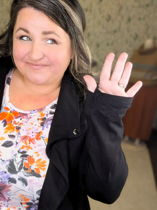 Abigail Athletic Asymmetrical Cardi Jacket (5 colors)-4- Overlayer Tops-rae mode-Styled by Stacked - A Plus Size Women's Boutique in Lakeville, MN