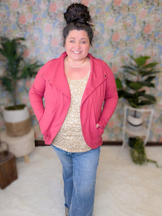 Abigail Athletic Asymmetrical Cardi Jacket (5 colors)-4- Overlayer Tops-rae mode-Styled by Stacked - A Plus Size Women's Boutique in Lakeville, MN