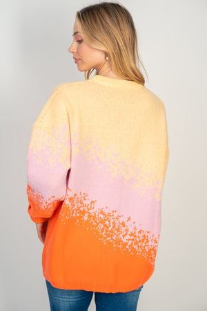 Annie Airbrush Look Sweater in Sunset Shades