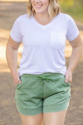 Adalyn Vintage Wash Sweat-Shorts (11 colors)-10- Bottoms Non-Denim-Michelle Mae-Styled by Stacked - A Plus Size Women's Boutique in Lakeville, MN