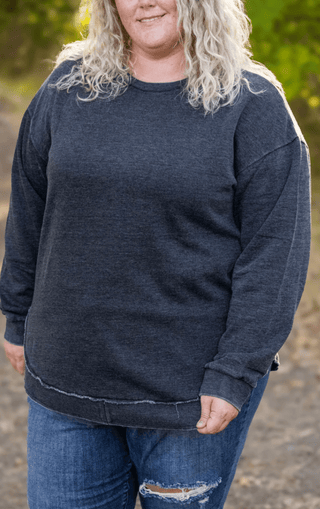 Addie Vintage Wash Scoop Bottom Pullover (14 colors)-2- Long Sleeve Tops-Michelle Mae-Styled by Stacked - A Plus Size Women's Boutique in Lakeville, MN