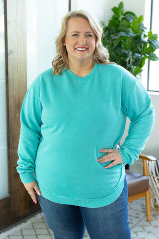 Addie Vintage Wash Scoop Bottom Pullover (14 colors)-2- Long Sleeve Tops-Michelle Mae-Styled by Stacked - A Plus Size Women's Boutique in Lakeville, MN
