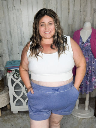 Adelaide Cutout Back Bralette/Brami (5 colors)-8- Legging/Lounge/Bralette-WHITE BIRCH-Styled by Stacked - A Plus Size Women's Boutique in Lakeville, MN
