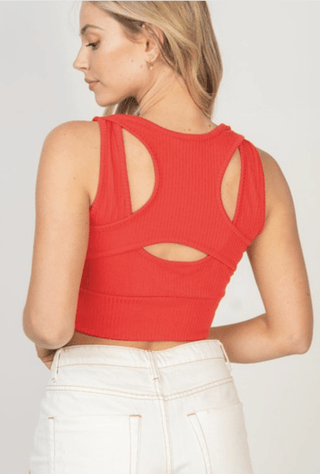 Adelaide Cutout Back Bralette/Brami (5 colors)-8- Legging/Lounge/Bralette-WHITE BIRCH-Styled by Stacked - A Plus Size Women's Boutique in Lakeville, MN
