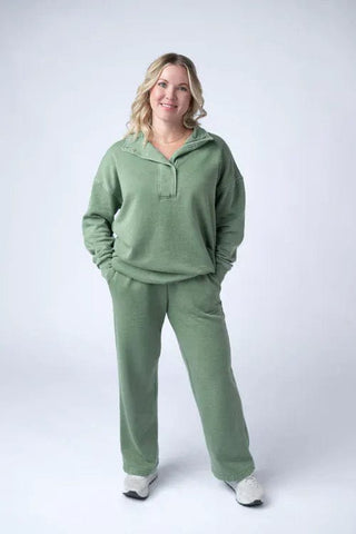 Adelaide Vintage Wash Half-Snap Pullover-MICHELLE MAE-Styled by Stacked - A Plus Size Women's Boutique in Lakeville, MN