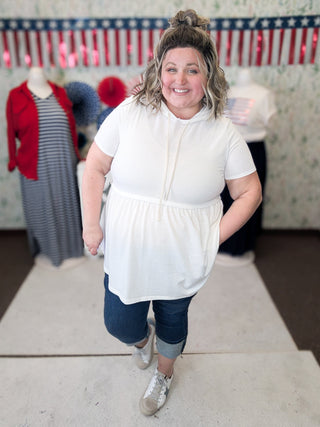 Judy Blue Double Button Cuffed Capri in Darkwash-9- Bottoms Denim-Judy Blue-Styled by Stacked - A Plus Size Women's Boutique in Lakeville, MN