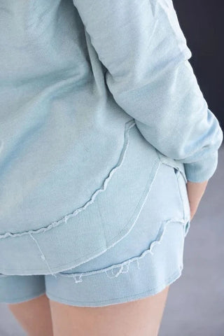Adrielle Vintage Wash Scoop Bottom Pullover Hoodie-3- Hooded Tops-MICHELLE MAE-Styled by Stacked - A Plus Size Women's Boutique in Lakeville, MN
