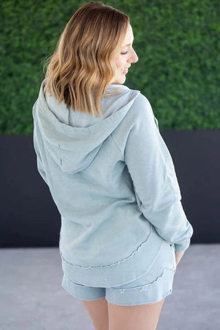 Adrielle Vintage Wash Scoop Bottom Pullover Hoodie-3- Hooded Tops-MICHELLE MAE-Styled by Stacked - A Plus Size Women's Boutique in Lakeville, MN