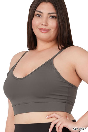 Vneck Athletic Cami Strap Bralette