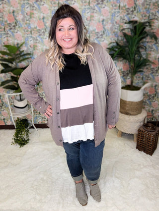 Aiden Cashmere Soft Cardigan w/Button Details (2 colors)-4- Overlayer Tops-EMERALD-Styled by Stacked - A Plus Size Women's Boutique in Lakeville, MN