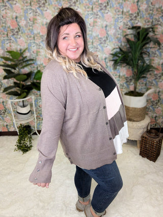 Aiden Cashmere Soft Cardigan w/Button Details (2 colors)-4- Overlayer Tops-EMERALD-Styled by Stacked - A Plus Size Women's Boutique in Lakeville, MN