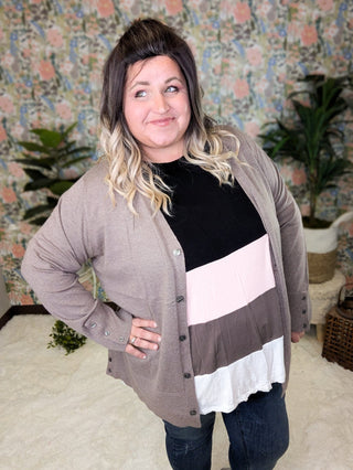 Aiden Cashmere Soft Cardigan w/Button Details (2 colors)-4- Overlayer Tops-EMERALD-Styled by Stacked - A Plus Size Women's Boutique in Lakeville, MN