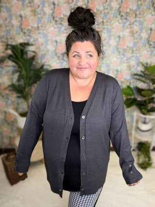 Aiden Cashmere Soft Cardigan w/Button Details (2 colors)-4- Overlayer Tops-EMERALD-Styled by Stacked - A Plus Size Women's Boutique in Lakeville, MN
