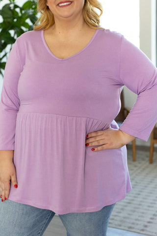 Ainsley 3/4 Sleeve Babydoll in Solids (3 Colors)-2- Long Sleeve Tops-Michelle Mae-Styled by Stacked - A Plus Size Women's Boutique in Lakeville, MN