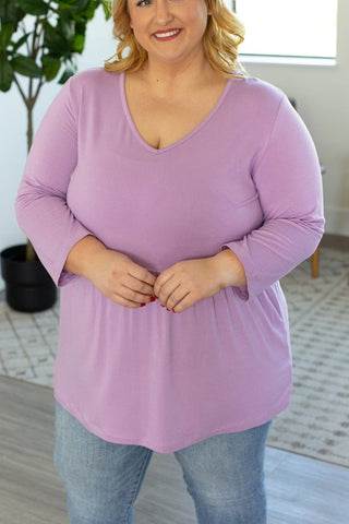 Ainsley 3/4 Sleeve Babydoll in Solids (3 Colors)-2- Long Sleeve Tops-Michelle Mae-Styled by Stacked - A Plus Size Women's Boutique in Lakeville, MN