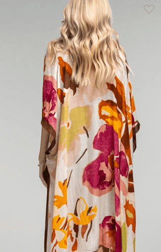 Alaia Watercolor Floral Kimono in Autumn-KIMONO-urbanista-Styled by Stacked - A Plus Size Women's Boutique in Lakeville, MN