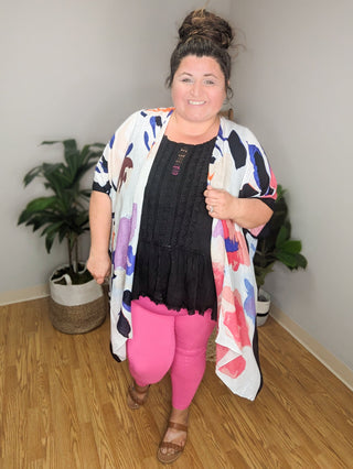Alaia Watercolor Floral Kimono-4- Overlayer Tops-urbanista-Styled by Stacked - A Plus Size Women's Boutique in Lakeville, MN