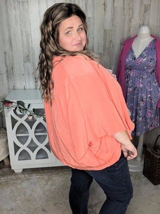 Alathea Lightweight Flowy Button Front Top (3 colors)-1- ShortSlv/Slvless Tops-WHITE BIRCH-Styled by Stacked - A Plus Size Women's Boutique in Lakeville, MN